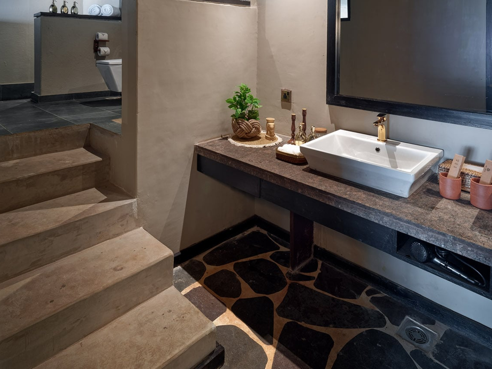 Bathroom at Morjim sea house