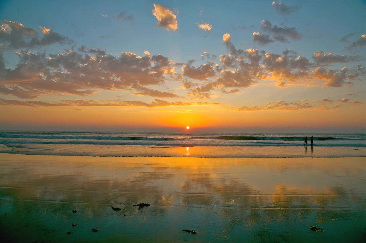 Sunset at Morjim Beach